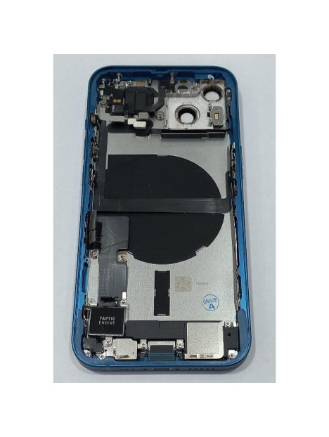Tapa trasera o tapa bateria azul para iPhone 13 con carcasa central y componentes Remanufacturada Grado A