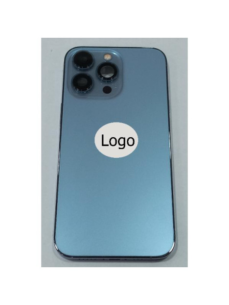 Tapa trasera o tapa bateria azul para iPhone 13 Pro con carcasa central y componentes Remanufacturada Grado A