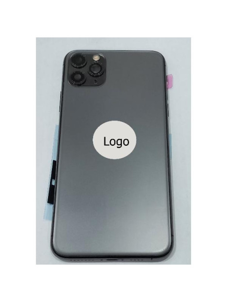 Tapa trasera o tapa bateria negra para iPhone 11 Pro Max con carcasa central y componentes Remanufacturada Grado A
