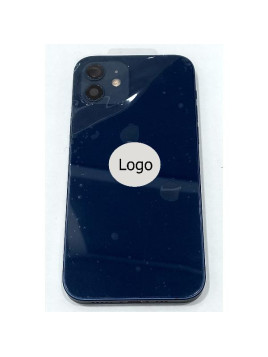 Tapa trasera o tapa bateria azul para iPhone 12 con carcasa central y componentes Remanufacturada Grado A