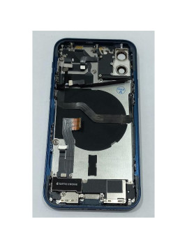 Tapa trasera o tapa bateria azul para iPhone 12 con carcasa central y componentes Remanufacturada Grado A