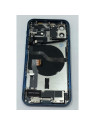 Tapa trasera o tapa bateria azul para iPhone 12 con carcasa central y componentes Remanufacturada Grado A