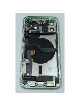 Tapa trasera o tapa bateria verde para iPhone 12 con carcasa central y componentes Remanufacturada Grado A
