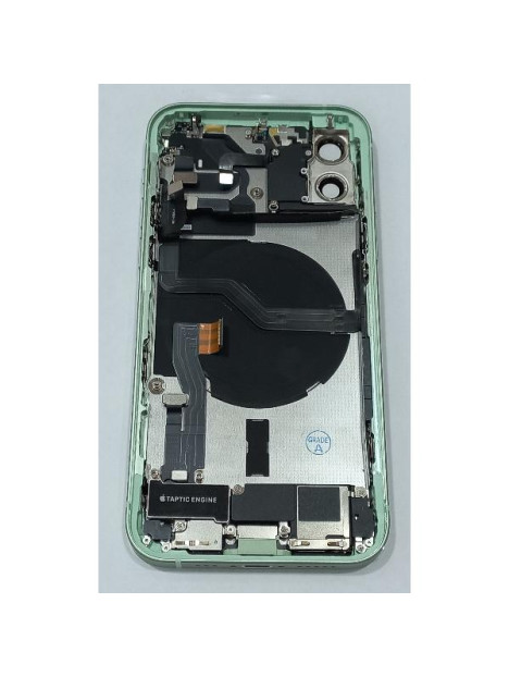 Tapa trasera o tapa bateria verde para iPhone 12 con carcasa central y componentes Remanufacturada Grado A