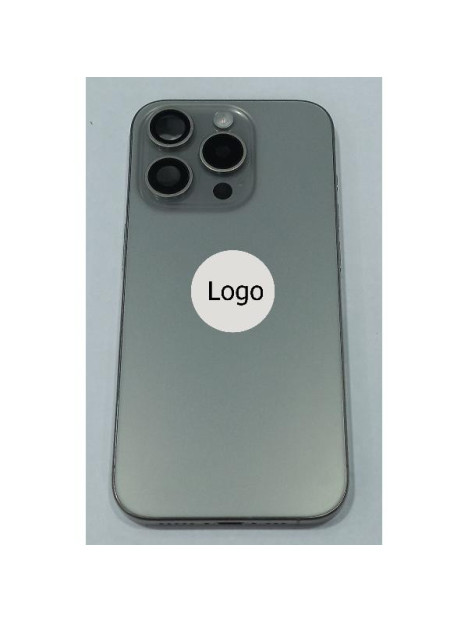 Tapa trasera o tapa bateria titanio para iPhone 15 Pro con carcasa central y componentes Remanufacturada Grado A