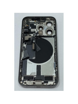 Tapa trasera o tapa bateria titanio para iPhone 15 Pro con carcasa central y componentes Remanufacturada Grado A