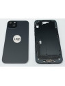 Set Tapa trasera o tapa bateria negra iPhone 15 Plus con carcasa central y componentes Remanufacturada Grado A