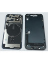 Set Tapa trasera o tapa bateria negra iPhone 14 Plus con carcasa central y componentes Remanufacturada Grado A