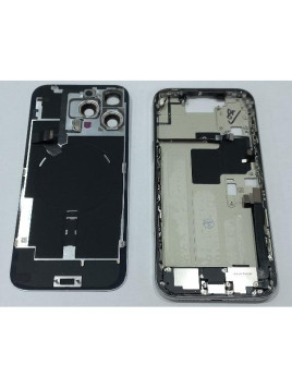 Set Tapa trasera o tapa bateria blanca iPhone 16 Pro Max con carcasa central y componentes Remanufacturada Grado A