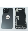 Set Tapa trasera o tapa bateria negra iPhone 16 Pro Max con carcasa central y componentes Remanufacturada Grado A