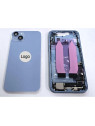 Set Tapa trasera o tapa bateria azul iPhone 14 Plus con carcasa central y componentes Remanufacturada Grado A
