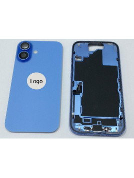 Set Tapa trasera o tapa bateria morada iPhone 16 con carcasa central y componentes Remanufacturada Grado A