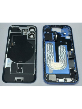 Set Tapa trasera o tapa bateria morada iPhone 16 con carcasa central y componentes Remanufacturada Grado A