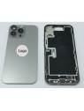 Set Tapa trasera o tapa bateria titanio iPhone 16 Pro Max con carcasa central y componentes Remanufacturada Grado A