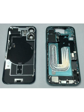 Set Tapa trasera o tapa bateria Teal iPhone 16 con carcasa central y componentes Remanufacturada Grado A