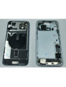 Set Tapa trasera o tapa bateria azul iPhone 15 Plus con carcasa central y componentes Remanufacturada Grado A