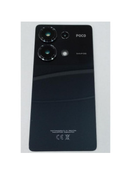 Tapa trasera o tapa bateria negra para Xiaomi Poco M6 Pro 4G 5600070NN6P00 Service Pack