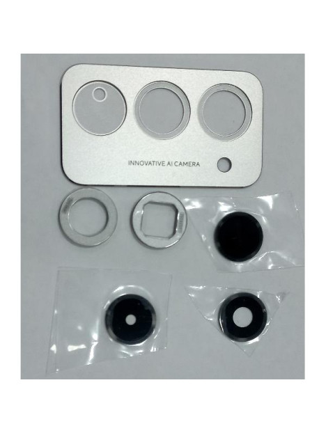 Cristal de camara para Xiaomi Redmi 15 4G Xiaomi Redmi 15 5G con cubierta plata calidad premium