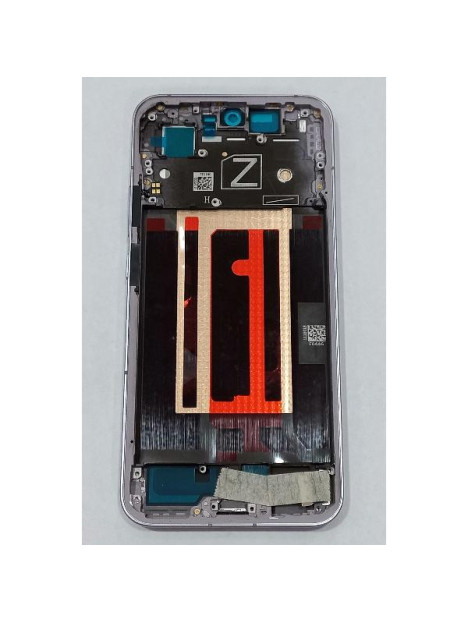 Pantalla para Oppo Reno 13 5G CPH2689 mas tactil negro con marco morado compatible TFT