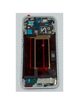 Pantalla para Oppo Reno 14 5G mas tactil negro con marco blanco calidad premium