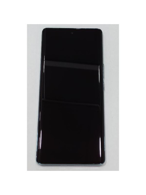 Pantalla para Vivo V40 Lite 5G mas tactil negro con marco azul calidad premium