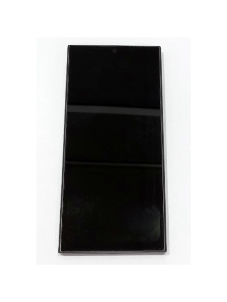 Pantalla para Oukitel C62 mas tactil negro con marco gris calidad premium