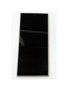 Pantalla para Oukitel C62 mas tactil negro con marco dorado calidad premium