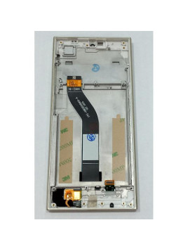 Pantalla para Oukitel C62 mas tactil negro con marco dorado calidad premium