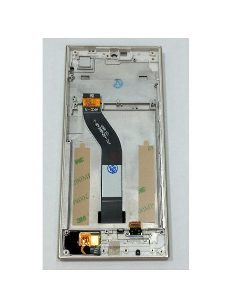 Pantalla para Oukitel C62 mas tactil negro con marco dorado calidad premium