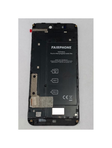 Pantalla para Fairphone 3 mas tactil negro con marco negro calidad premium