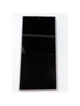 Pantalla para Oukitel C62 mas tactil negro con marco morado calidad premium