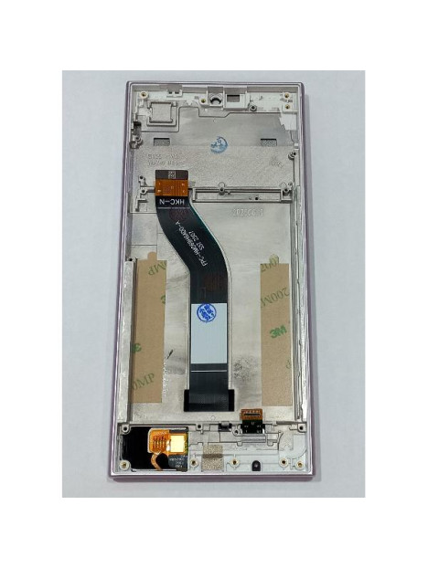 Pantalla para Oukitel C62 mas tactil negro con marco morado calidad premium