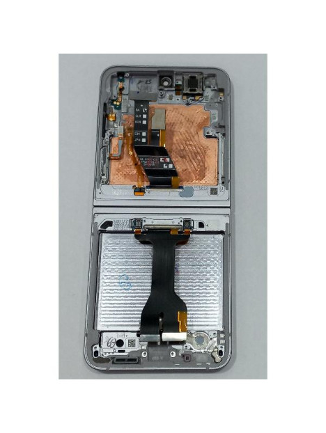 Pantalla para Samsung Galaxy Z Flip 6 5G F741 mas tactil negro con marco gris compatible Oled