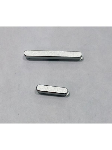 Set de 2 botones laterales blancos para Xiaomi 15 5G calidad premium