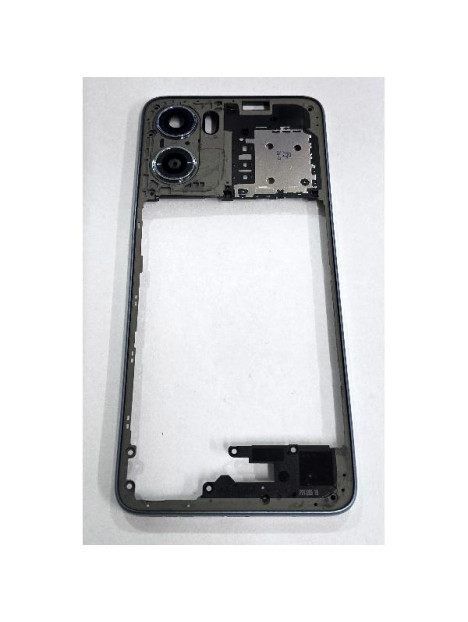 Carcasa o marco central azul para Motorola Moto E15