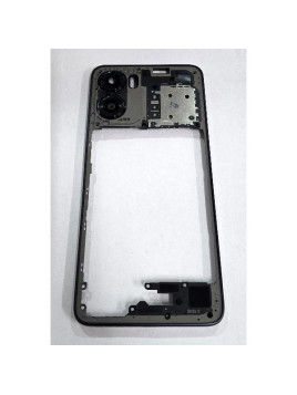 Carcasa o marco central negro para Motorola Moto E15