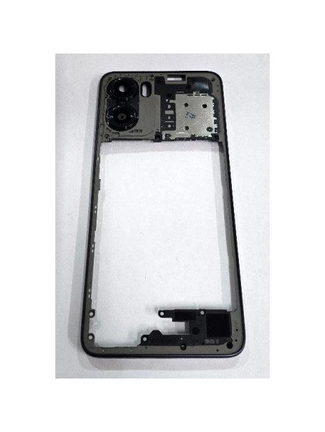 Carcasa o marco central negro para Motorola Moto E15