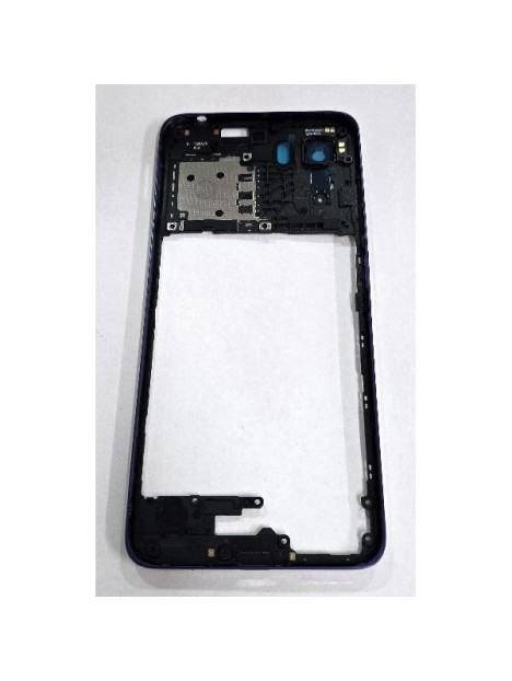 Carcasa o marco central morado para Motorola Moto E15