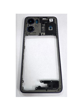 Carcasa o marco central morado para Motorola Moto E15