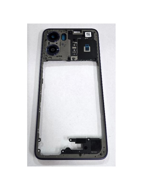 Carcasa o marco central morado para Motorola Moto E15
