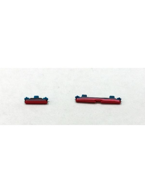 Set de 2 botones laterales rojos para Motorola Moto G86 Power 5G calidad premium
