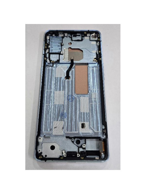 Pantalla para Oppo Reno 4 Pro 5G CPH2089 mas tactil negro con marco azul compatible TFT