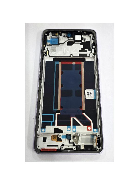 Pantalla para Oppo Reno 13 FS 5G Oppo Reno 13 F mas tactil negro con marco morado 621029000450 Service Pack