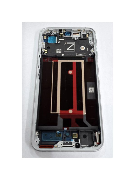 Pantalla para Oppo Reno 13 mas tactil negro con marco blanco 621029000429 Service Pack