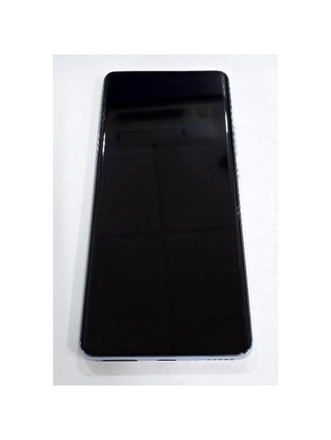 Pantalla para Oppo Reno 10 mas tactil negro con marco azul claro 621029000061 Service Pack