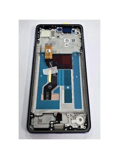 Pantalla para Motorola Moto G86 Power 5G mas tactil negro con marco morado 5D68C30652 Service Pack