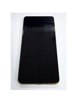 Pantalla para Motorola Moto G86 Power 5G mas tactil negro con marco verde 5D68C30653 Service Pack