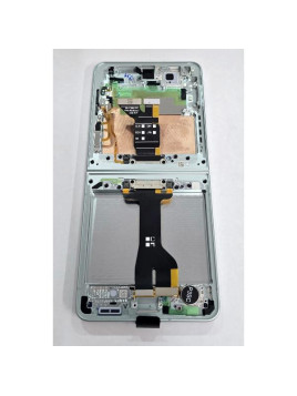 Pantalla para Samsung Galaxy Z Flip 7 SM-F766 mas tactil negro marco verde claro GH82-37581E Service Pack