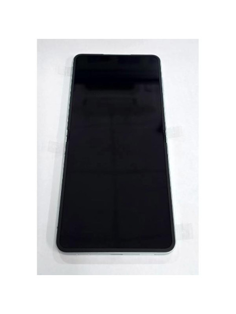 Pantalla para Samsung Galaxy Z Flip 7 SM-F766 mas tactil negro marco verde claro GH82-37581E Service Pack
