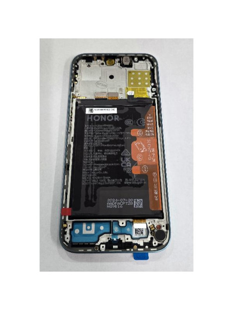 Pantalla para Honor 200 Lite mas tactil negro con marco azul 0235AHGJ Service Pack